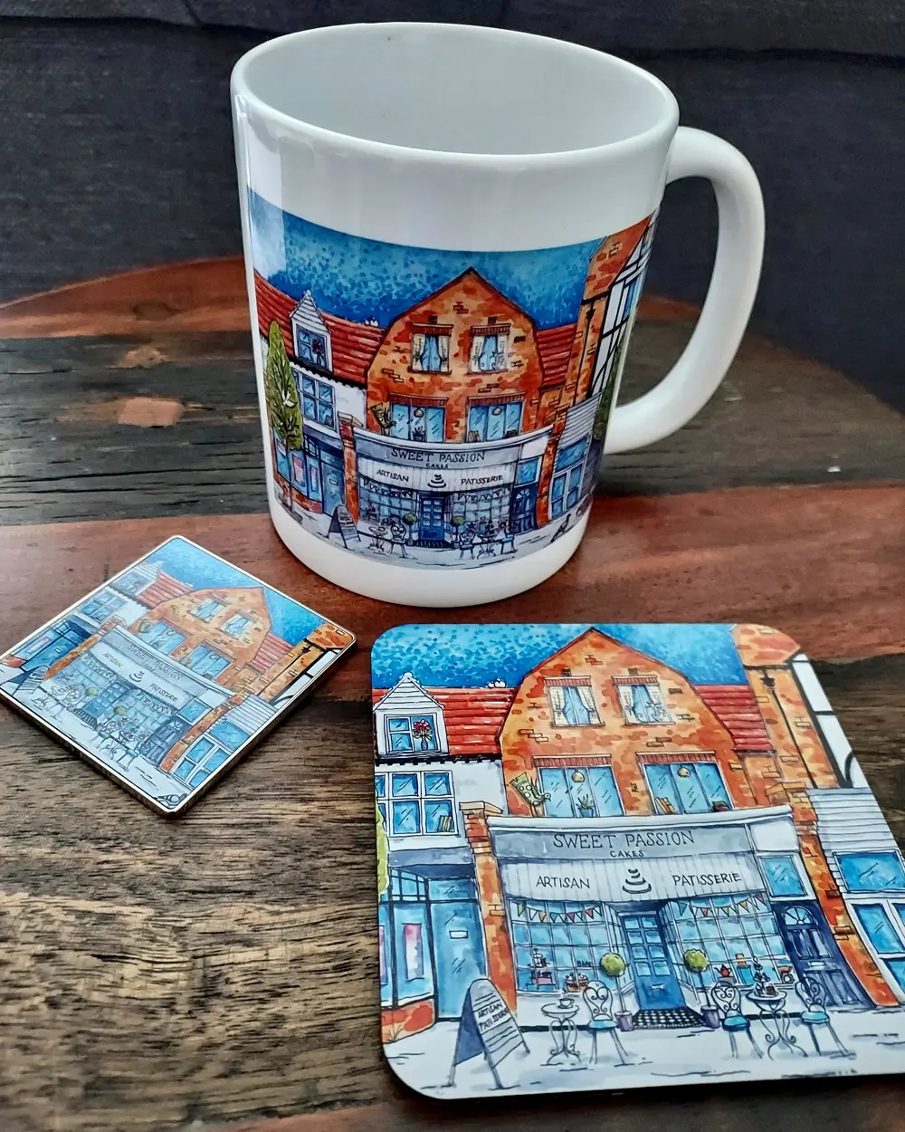 Mug with shop design